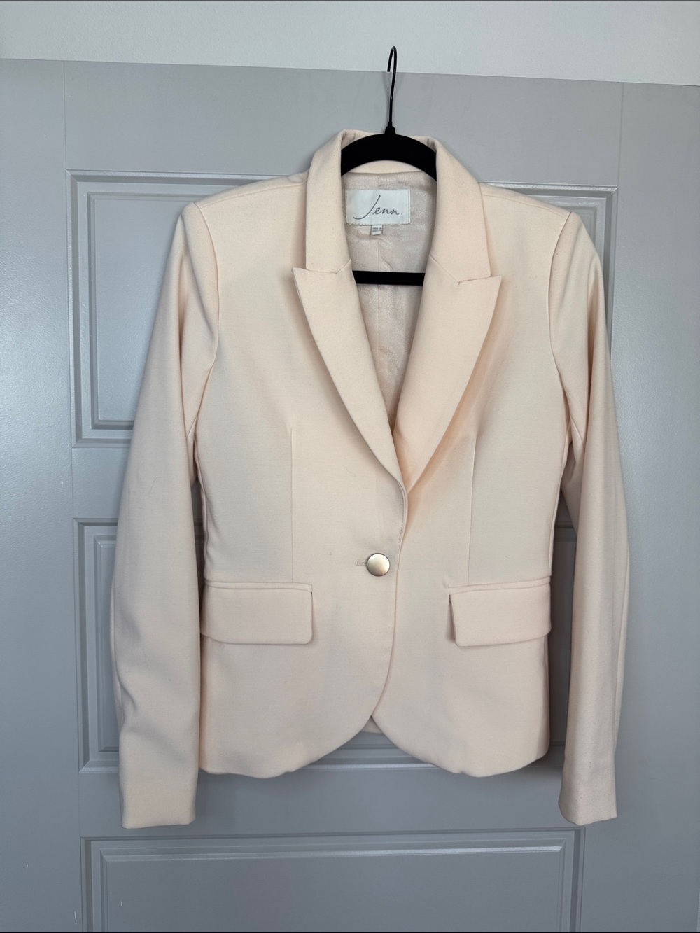 Suit-Style Women's Blazer in Soft Peach -